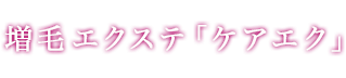 増毛エクステ「ケアエク」